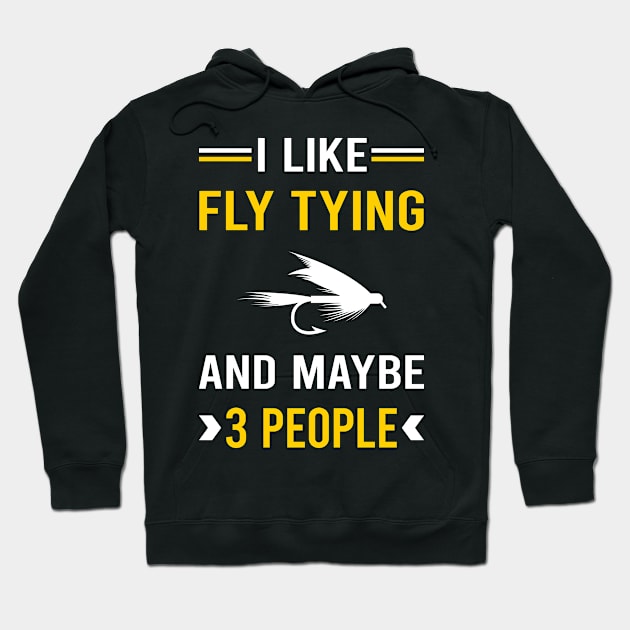 3 People Fly Tying Hoodie by Bourguignon Aror